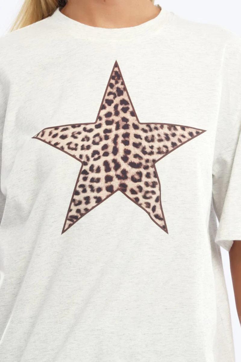 Grey Graphic Tee Short Sleeve