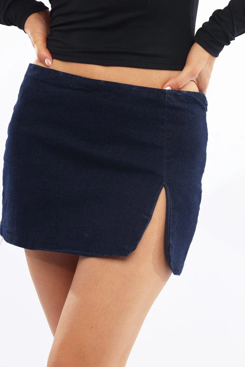 Denim Mini Skort