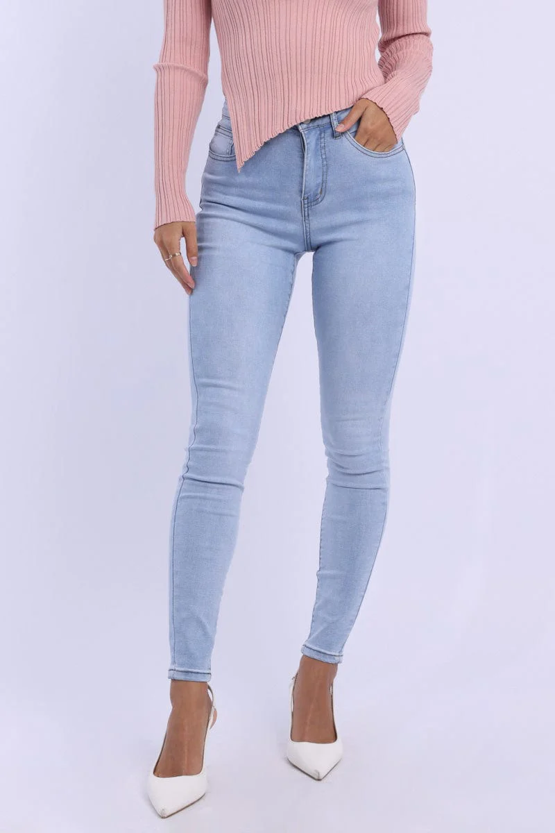 Denim Skinny Jeans High Rise