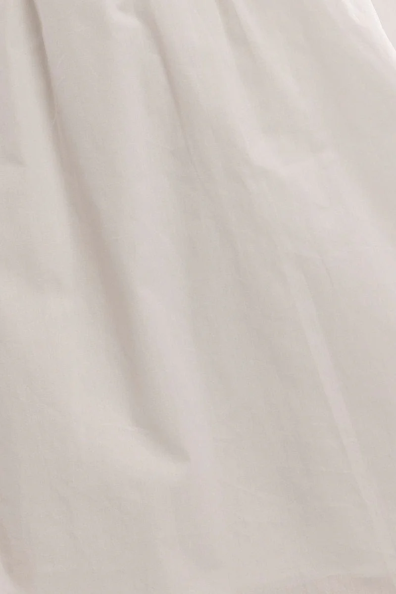 White Mini Dress Ribbon Detail