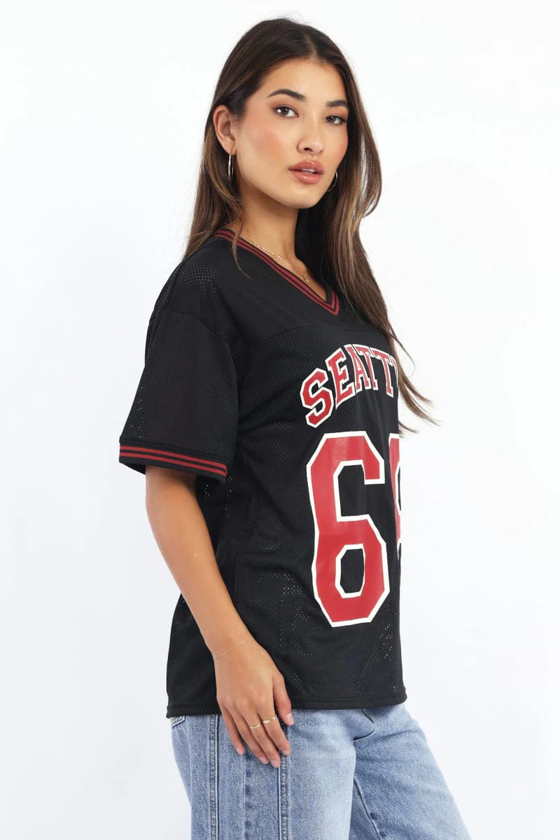 Black Sport Tee Short Sleeve