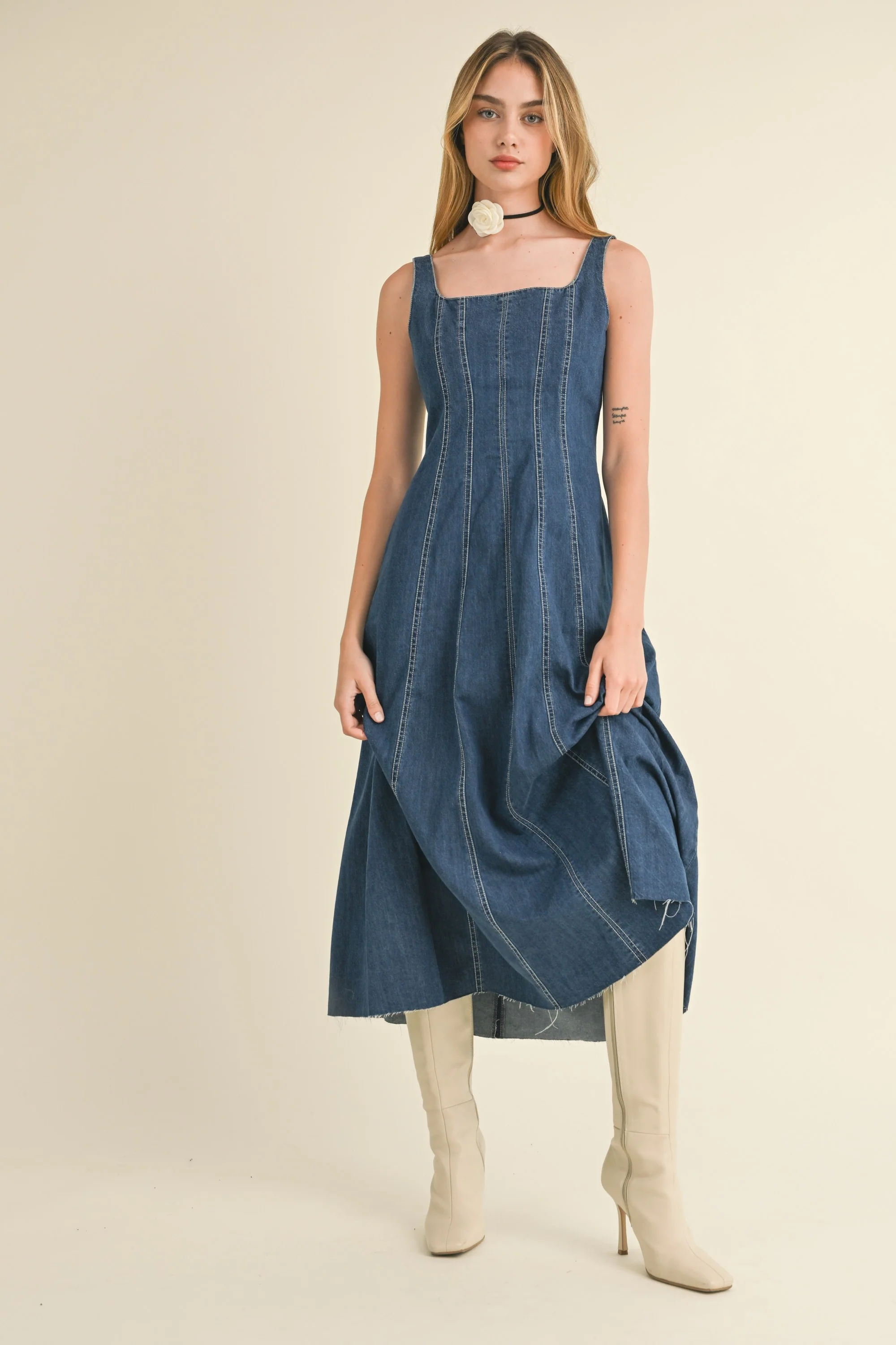 Genoa Paneled Denim Dress