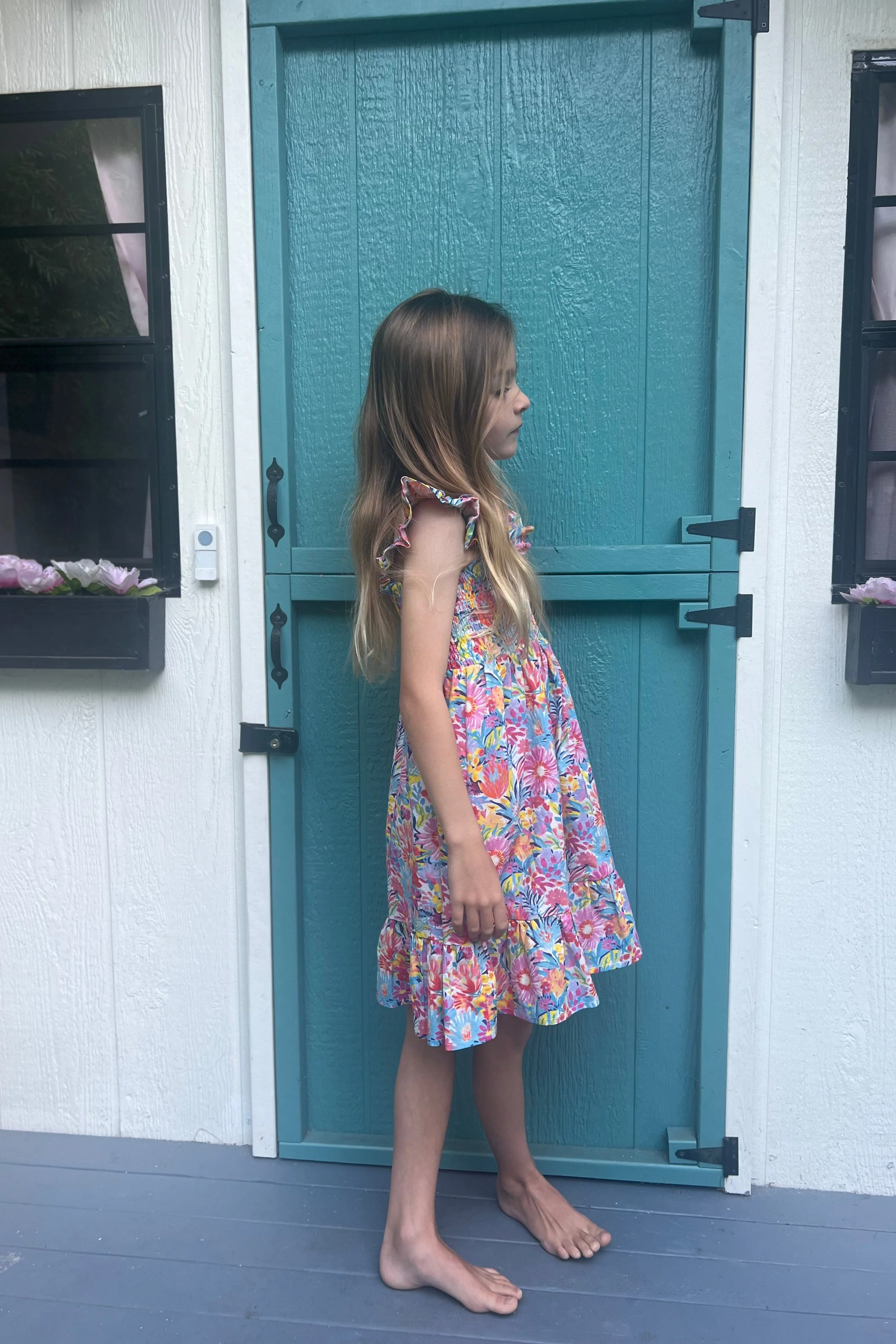 Mommy and Me Vacay Ready Smocked Top Child Size Dress