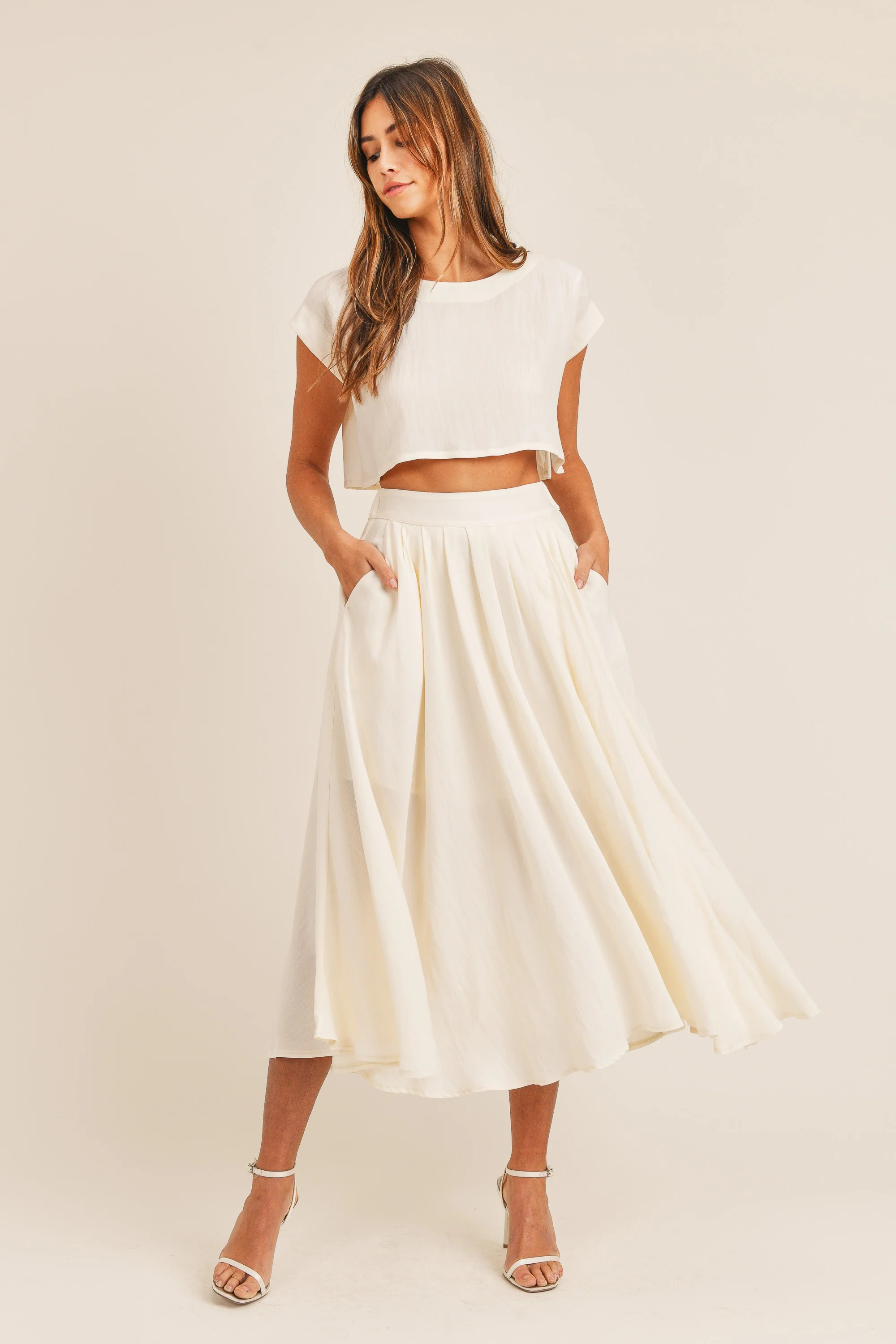 Creamsicle Two Piece Skirt Set