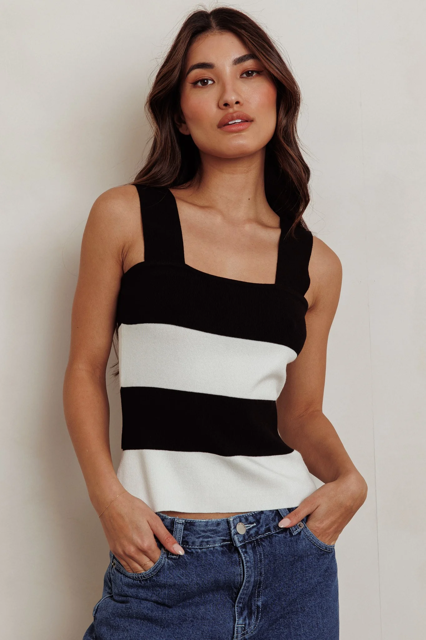 Dylan Stripe Sweater Knit Tank FINAL SALE