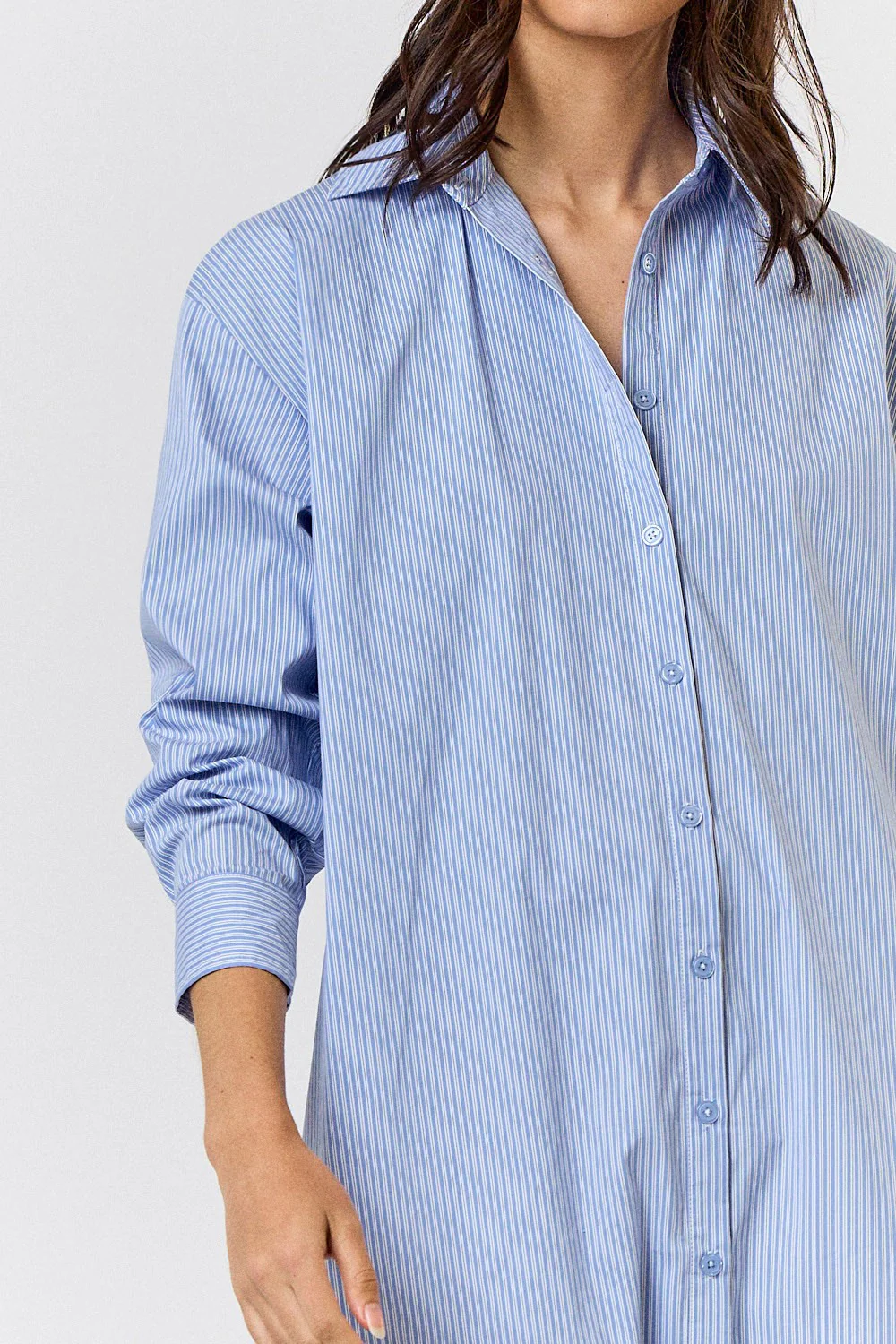 Hampton Stripe Button Front Maxi Dress