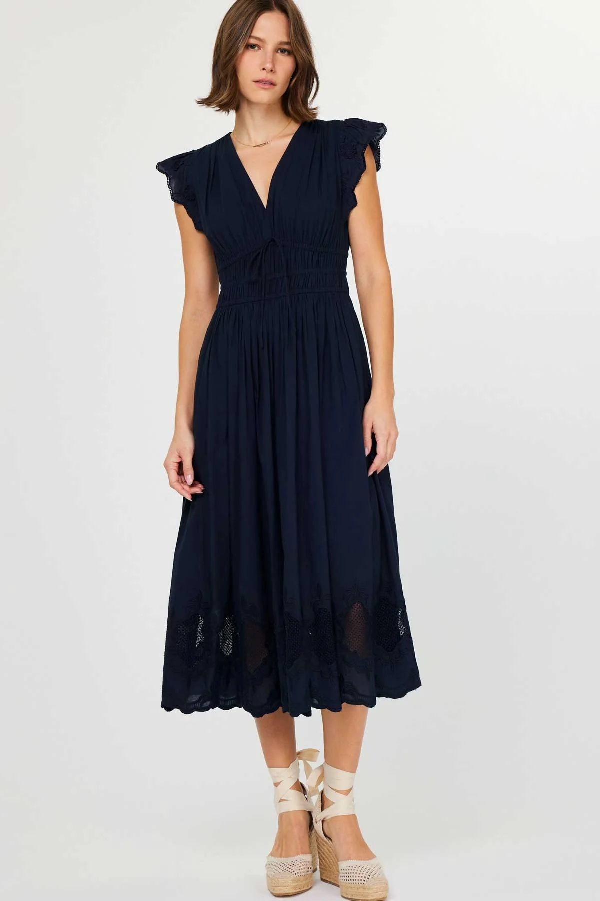 Love is Grand Lace Detail Midi Dress