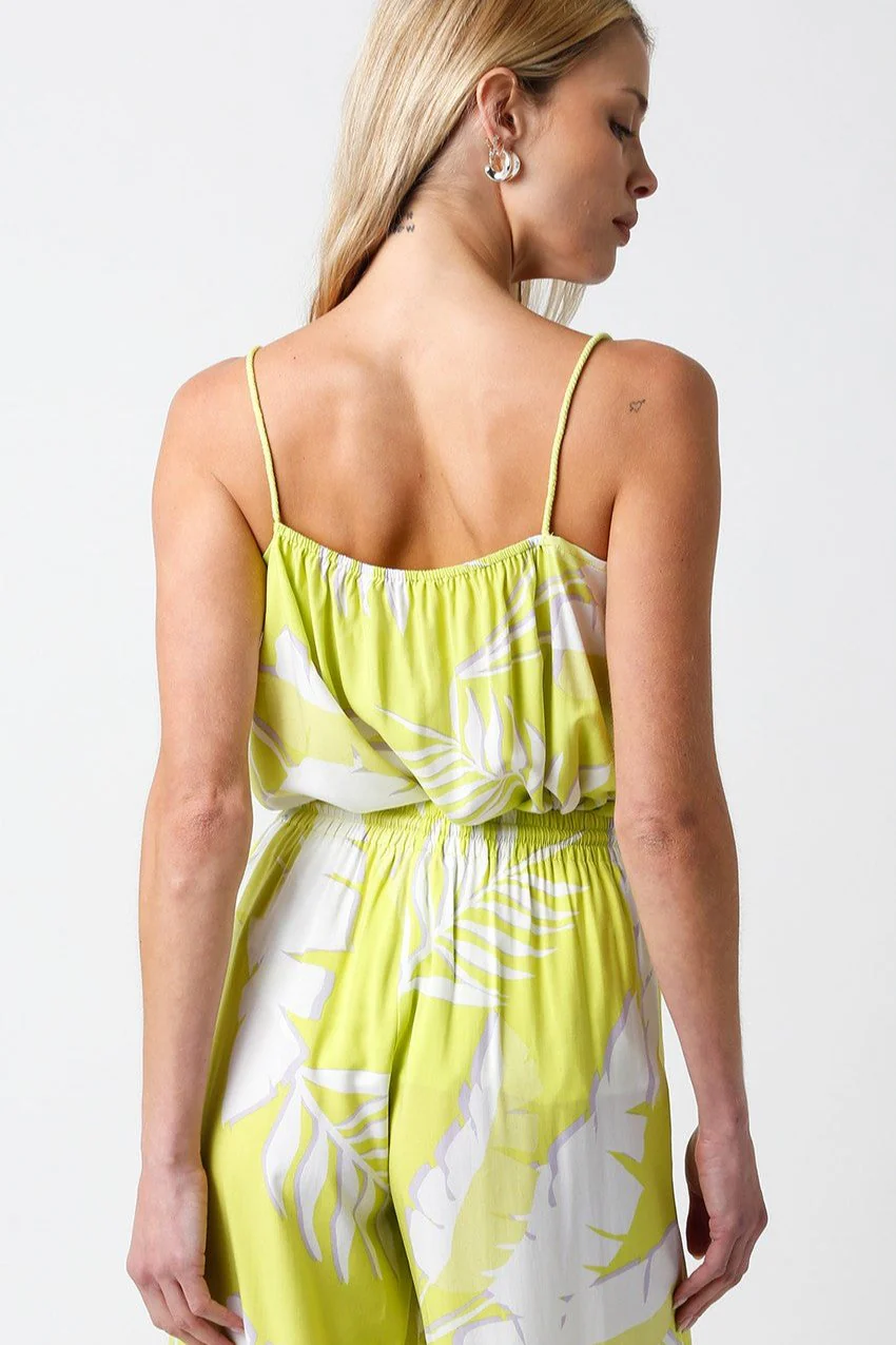 Lemon and Lime Tie Front Tank