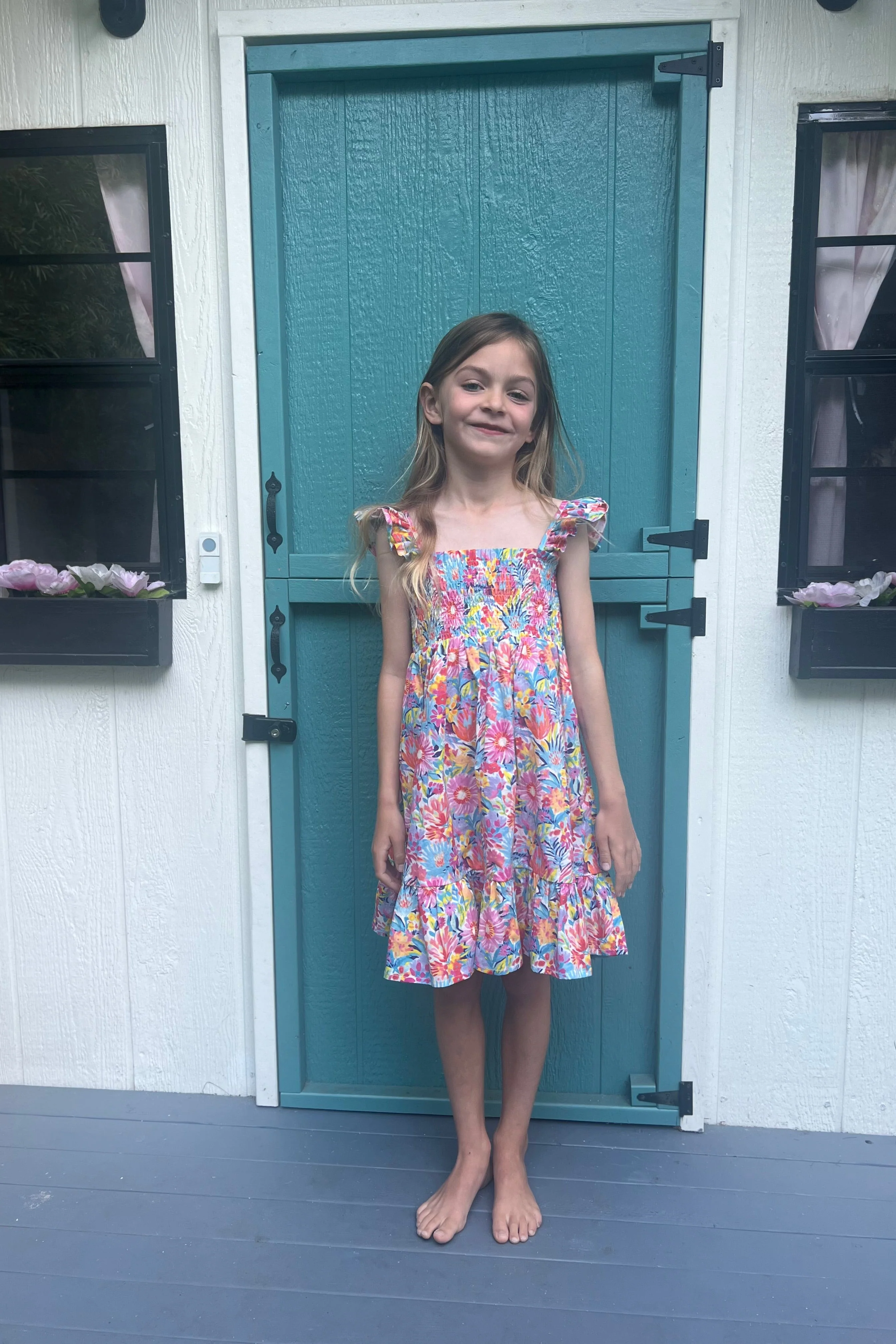 Mommy and Me Vacay Ready Smocked Top Child Size Dress