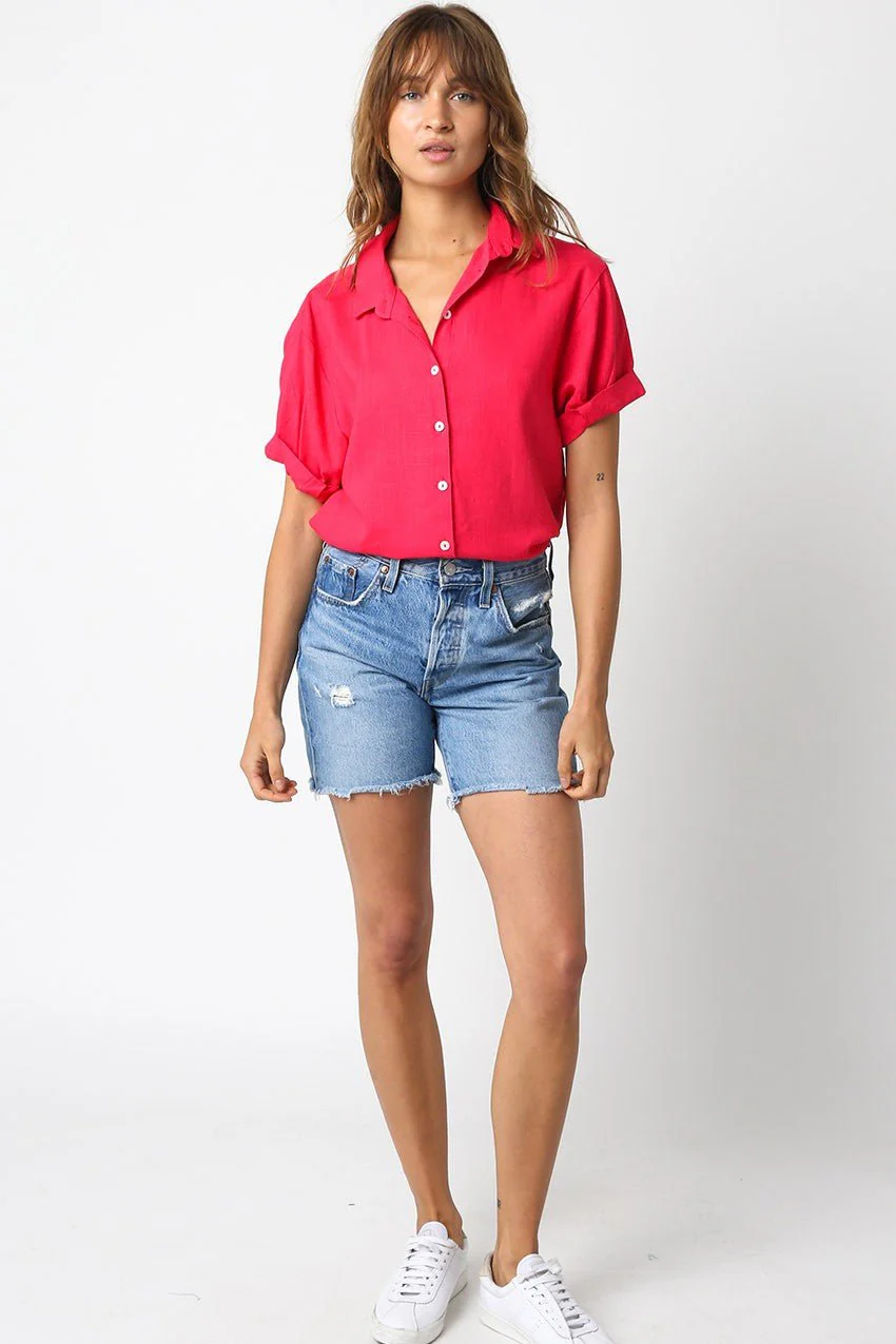 Boardwalk Button Down Short Sleeve Top