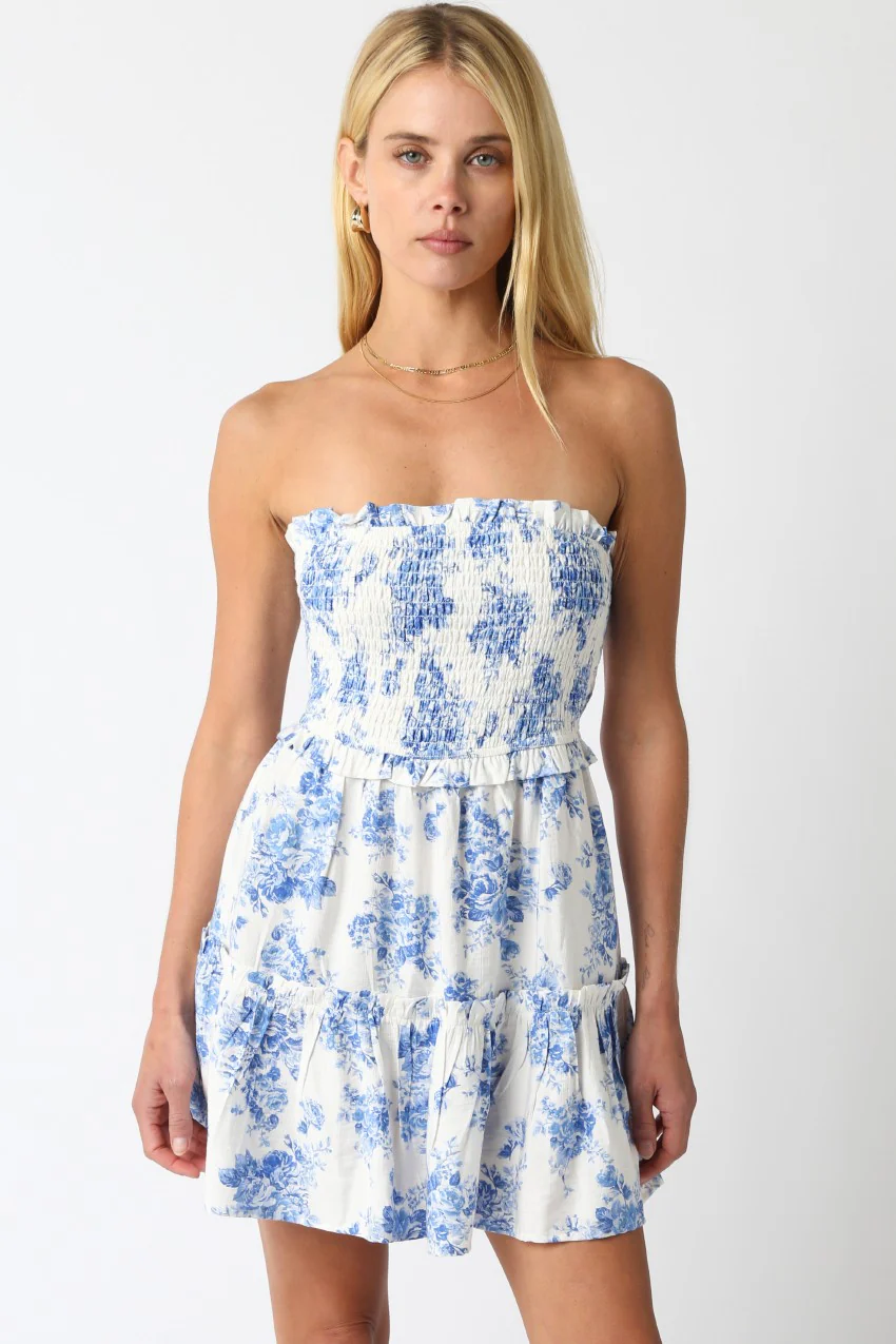 Blue Skies Floral Mini Dress