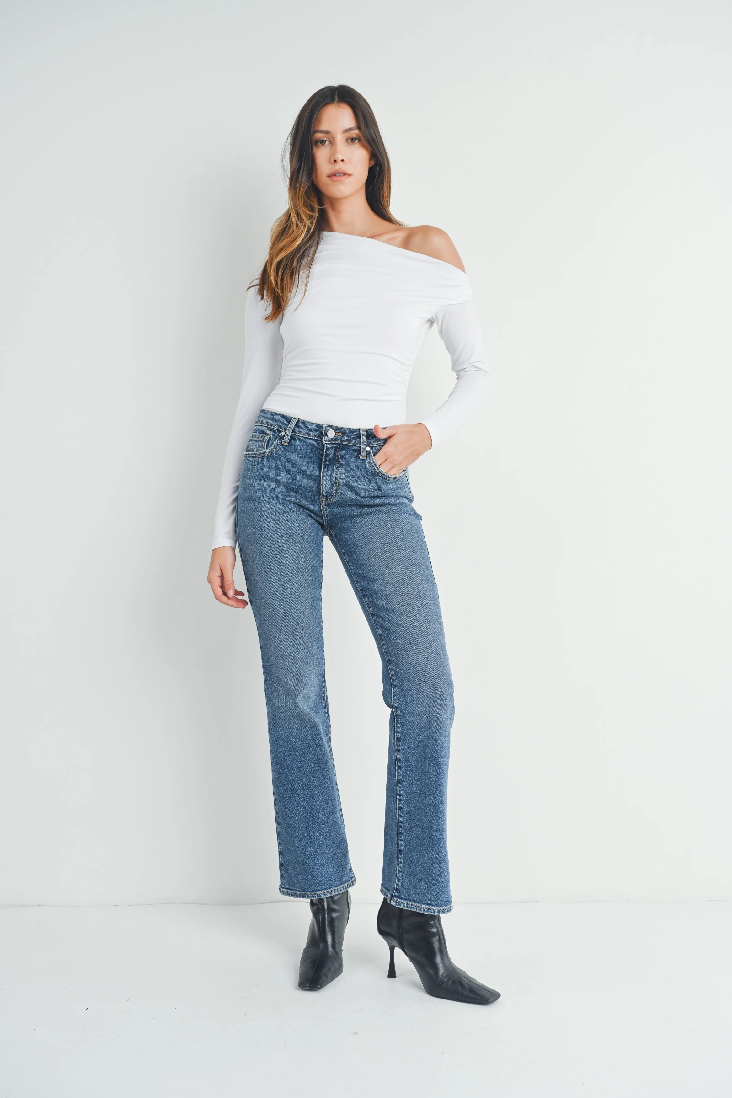 Jordana Mid Rise Vintage Slim Boot Cut