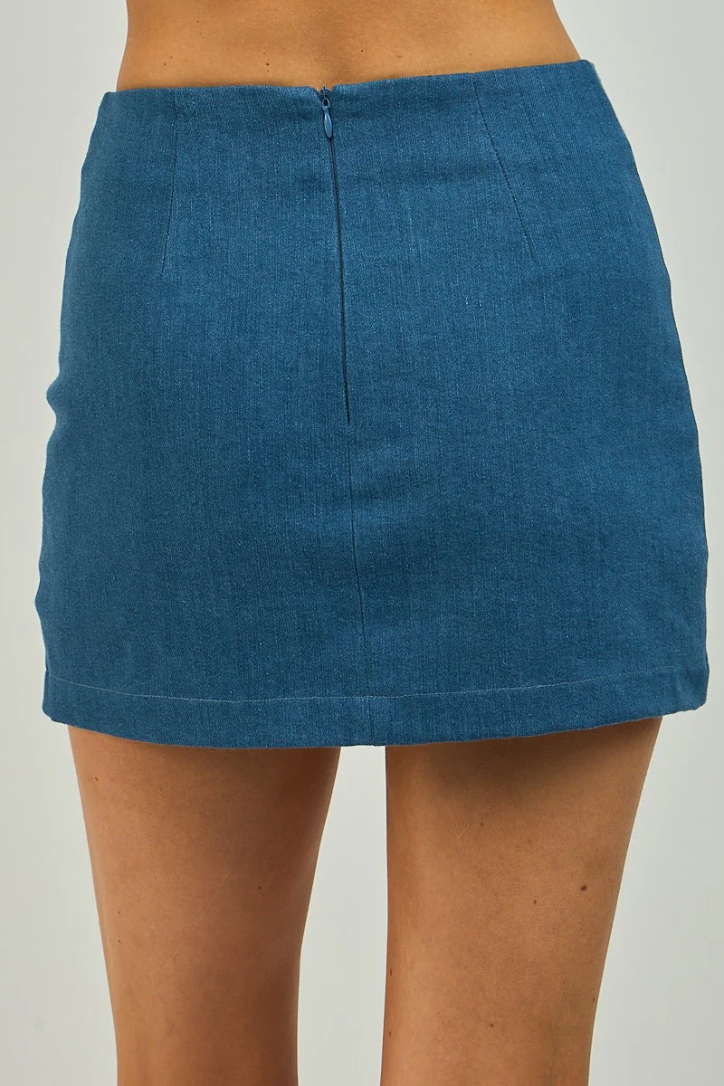 Denim Way Mini Skirt