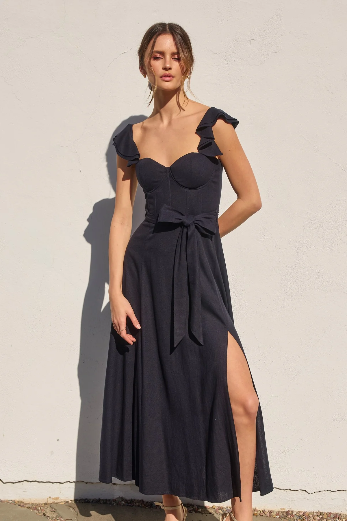 Eloise Navy Corset Dress