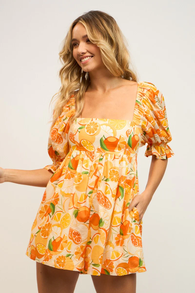 Orange Squeeze Romper FINAL SALE