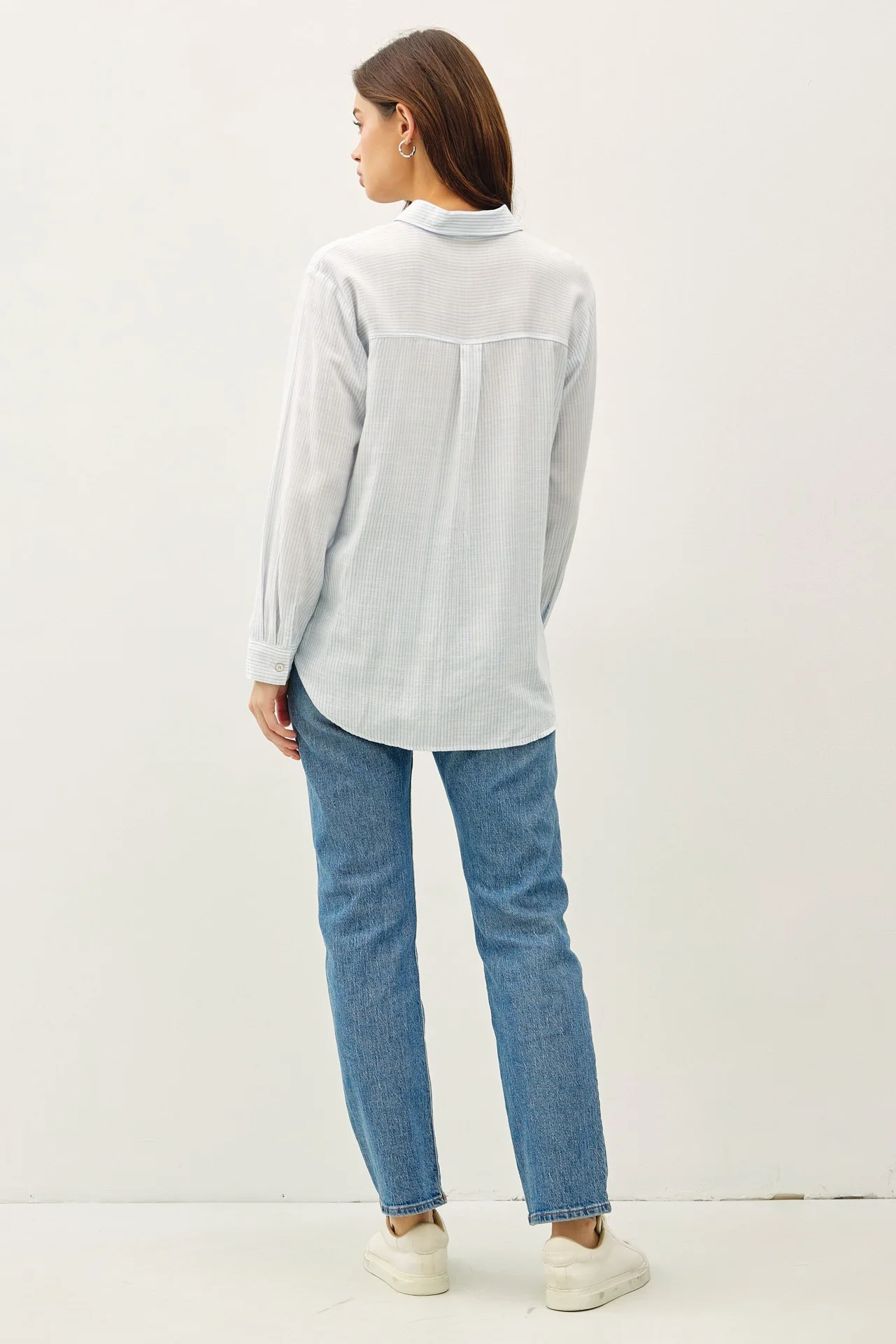 Baby Blue Classic Button Down Top