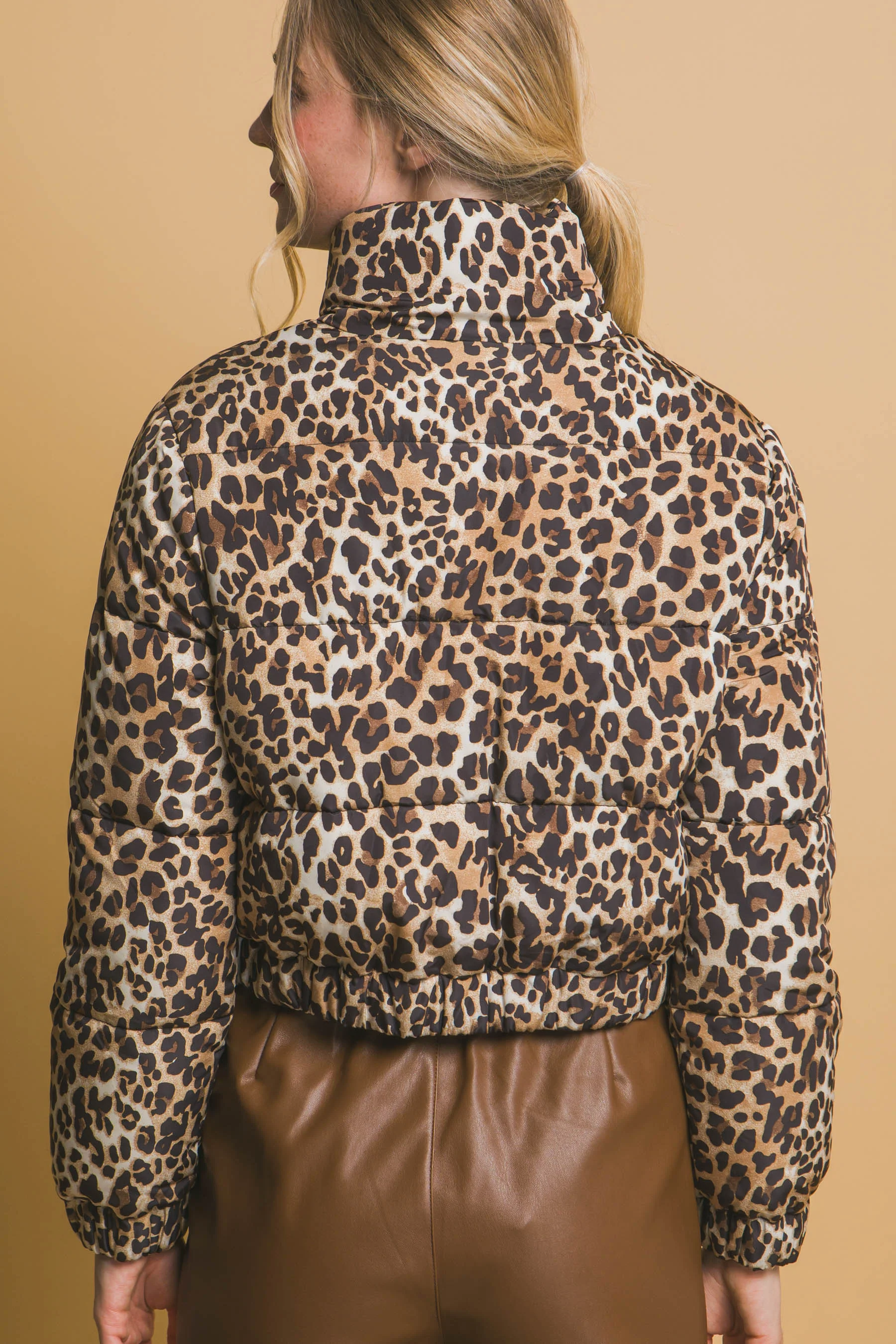 Animal Puffer Jacket in Camel FINAL SALE