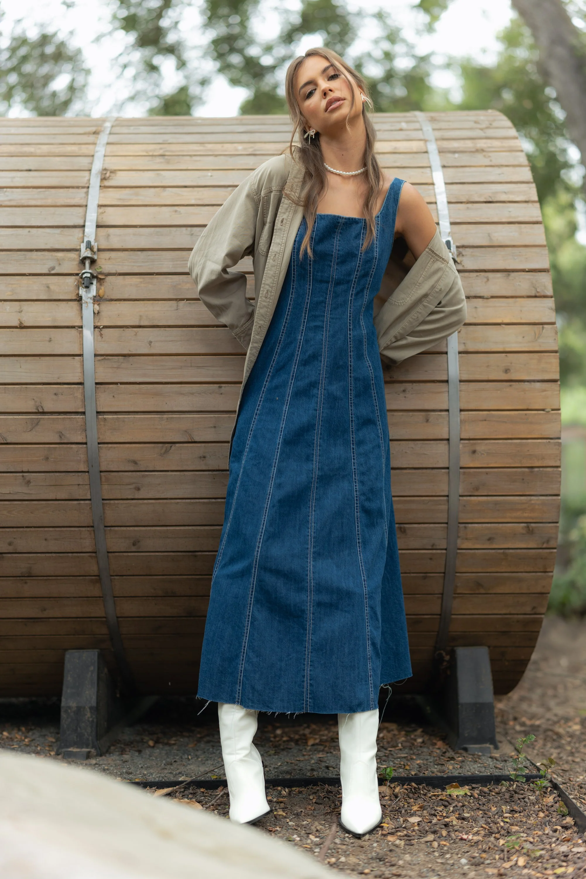 Genoa Paneled Denim Dress