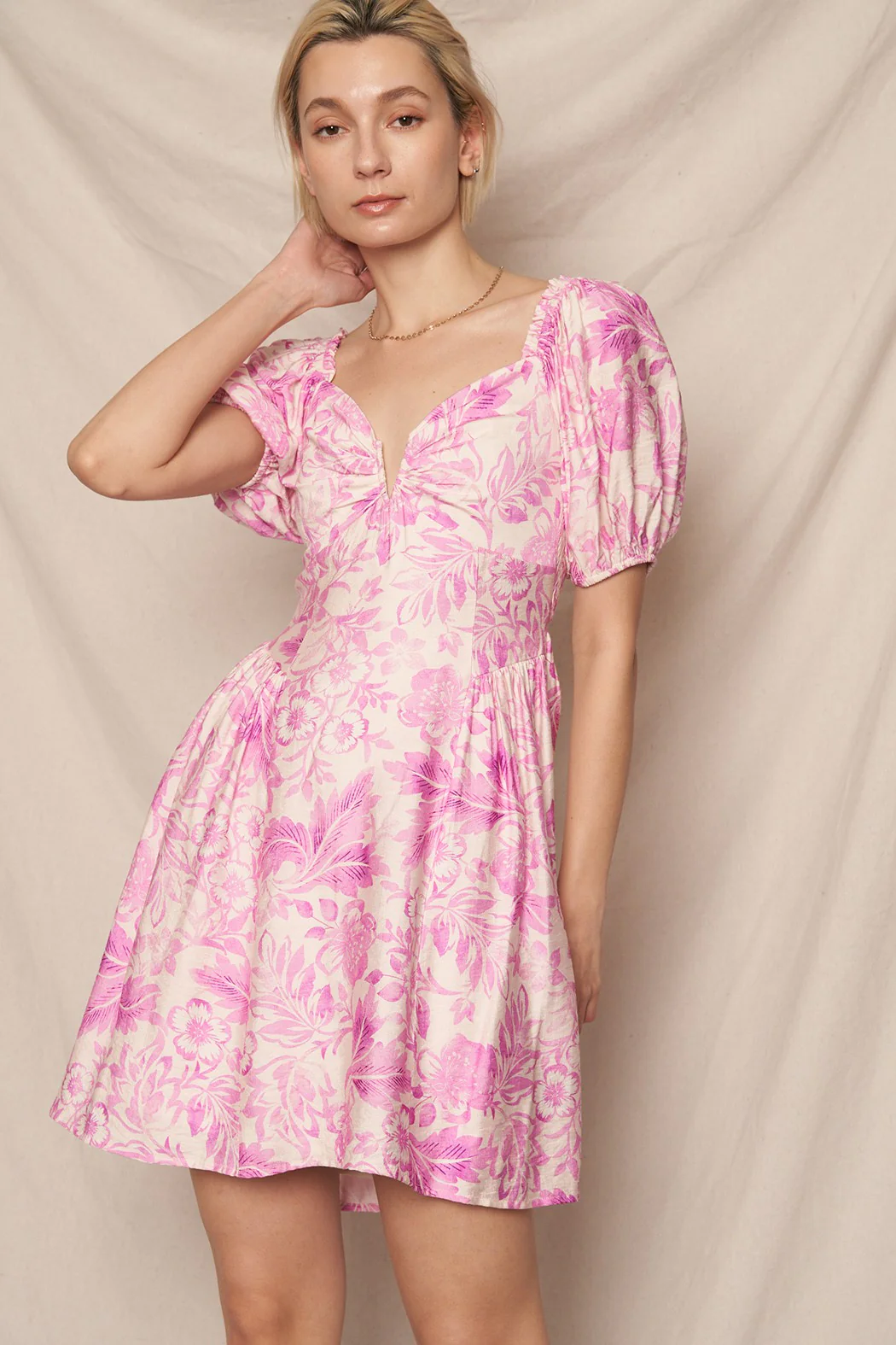 Pink Tropics Mini Dress