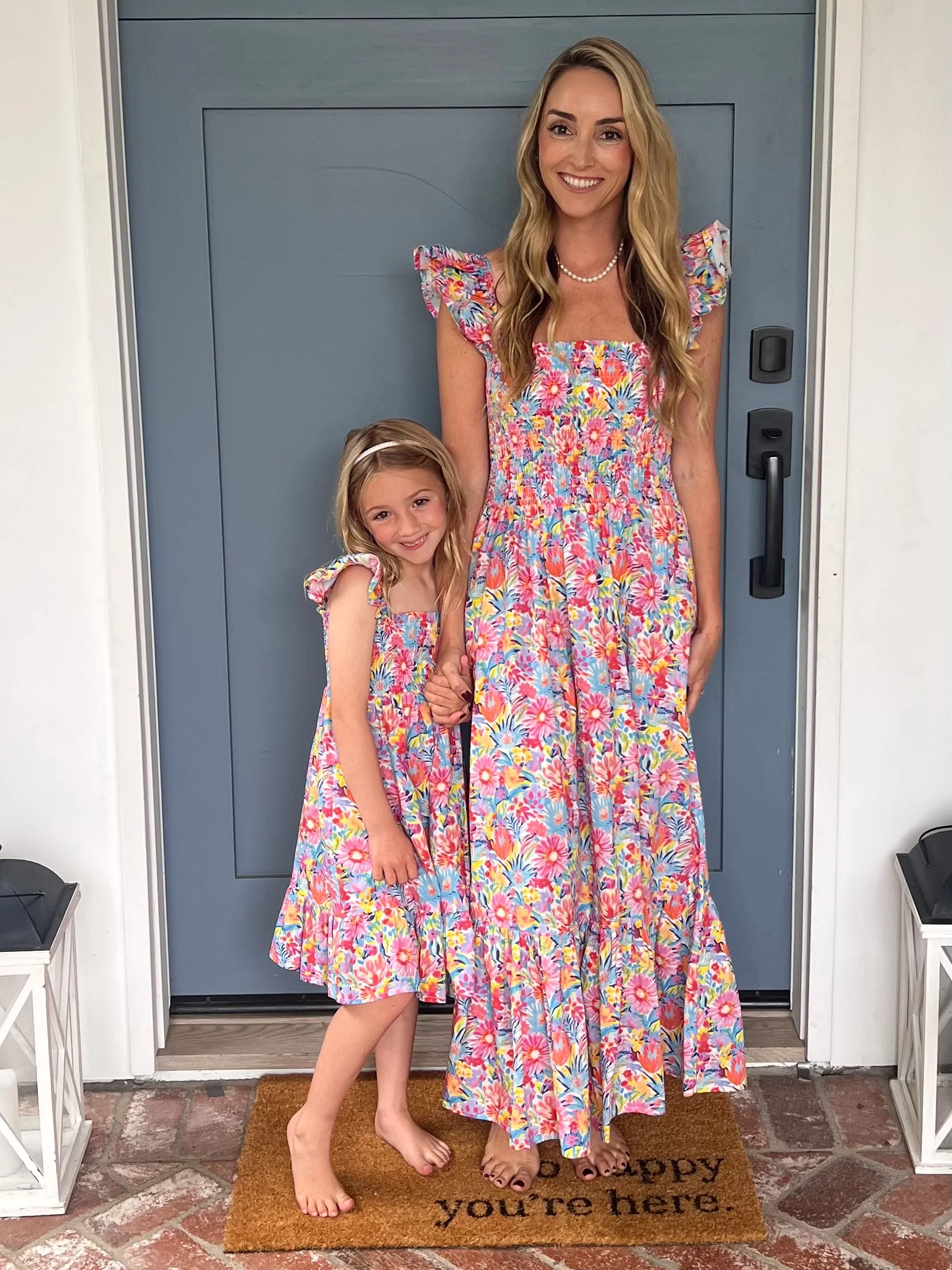 Mommy and Me Vacay Ready Smocked Top Dress Mommy and Me  Bundle