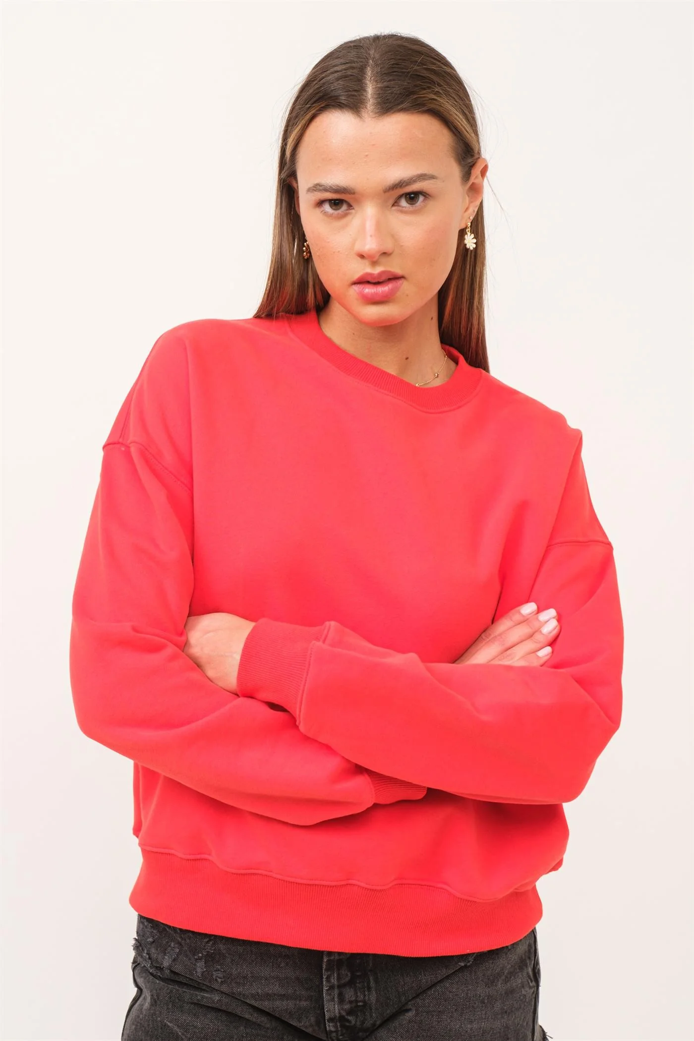 The Perfect Basic Sweatshirt in Red