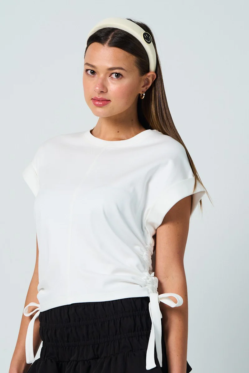 Rachel Tie Side Tee Top
