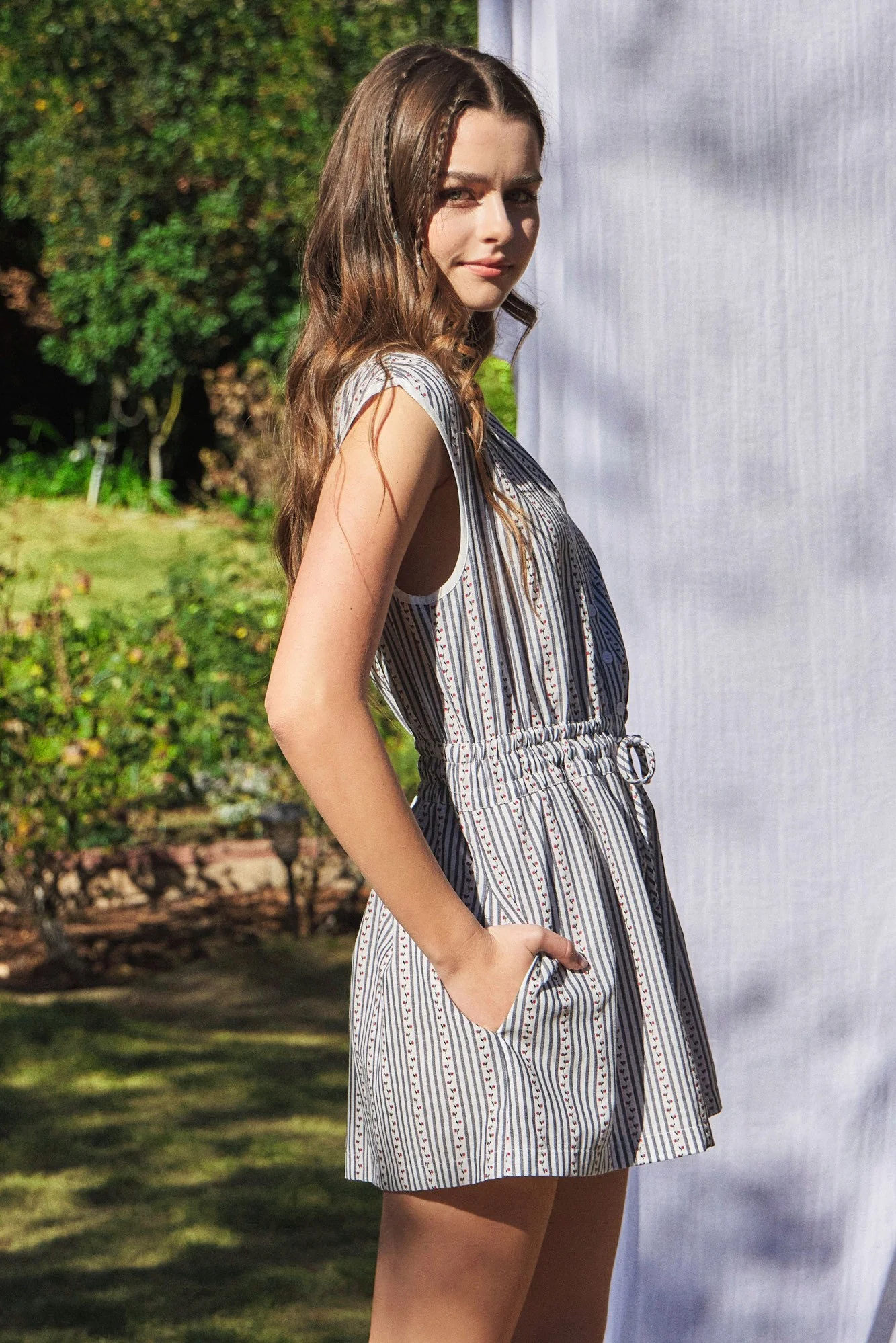 Day in the Park Striped Romper