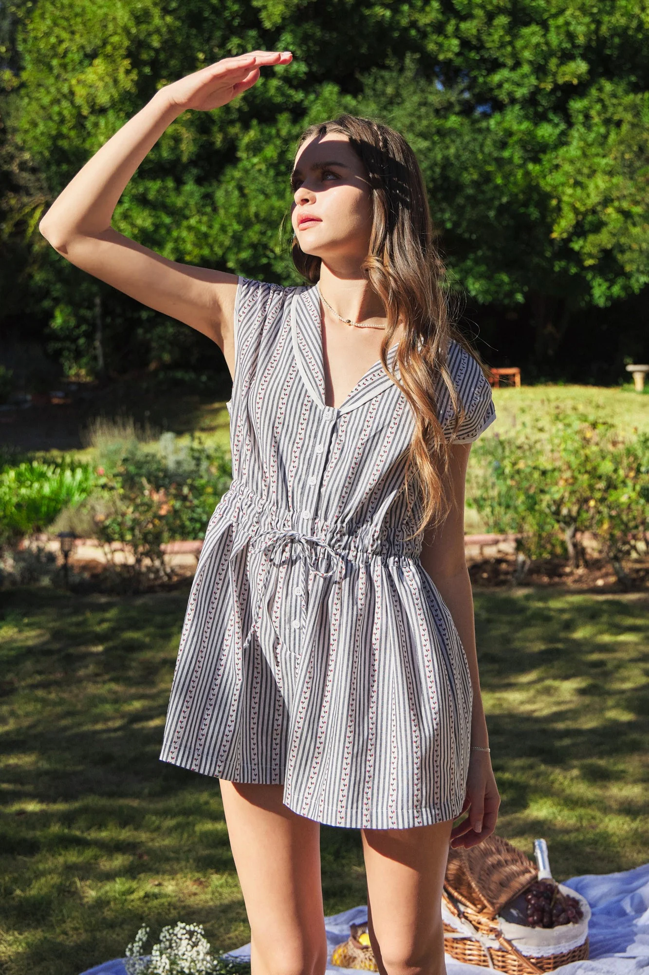Day in the Park Striped Romper