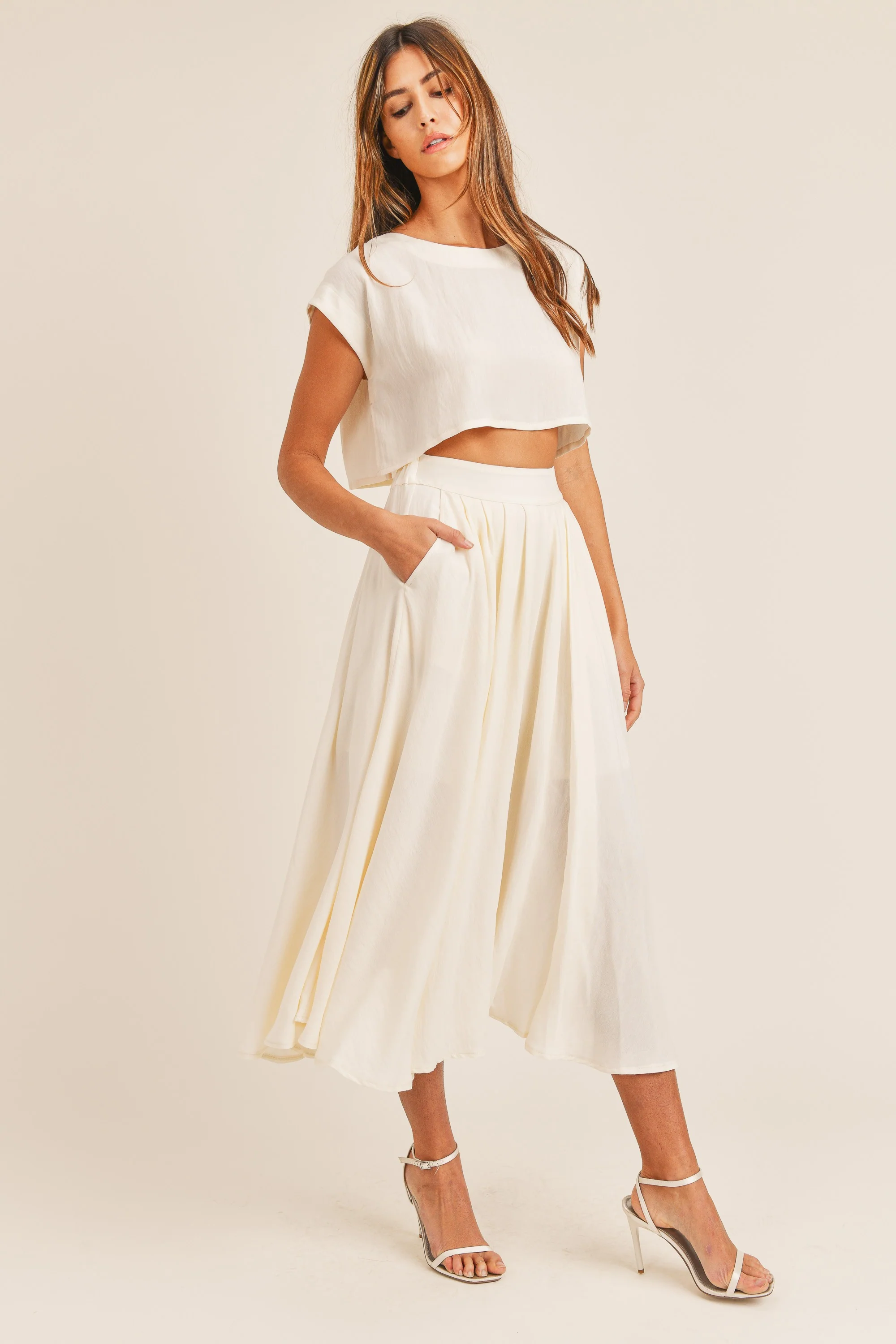 Creamsicle Two Piece Skirt Set