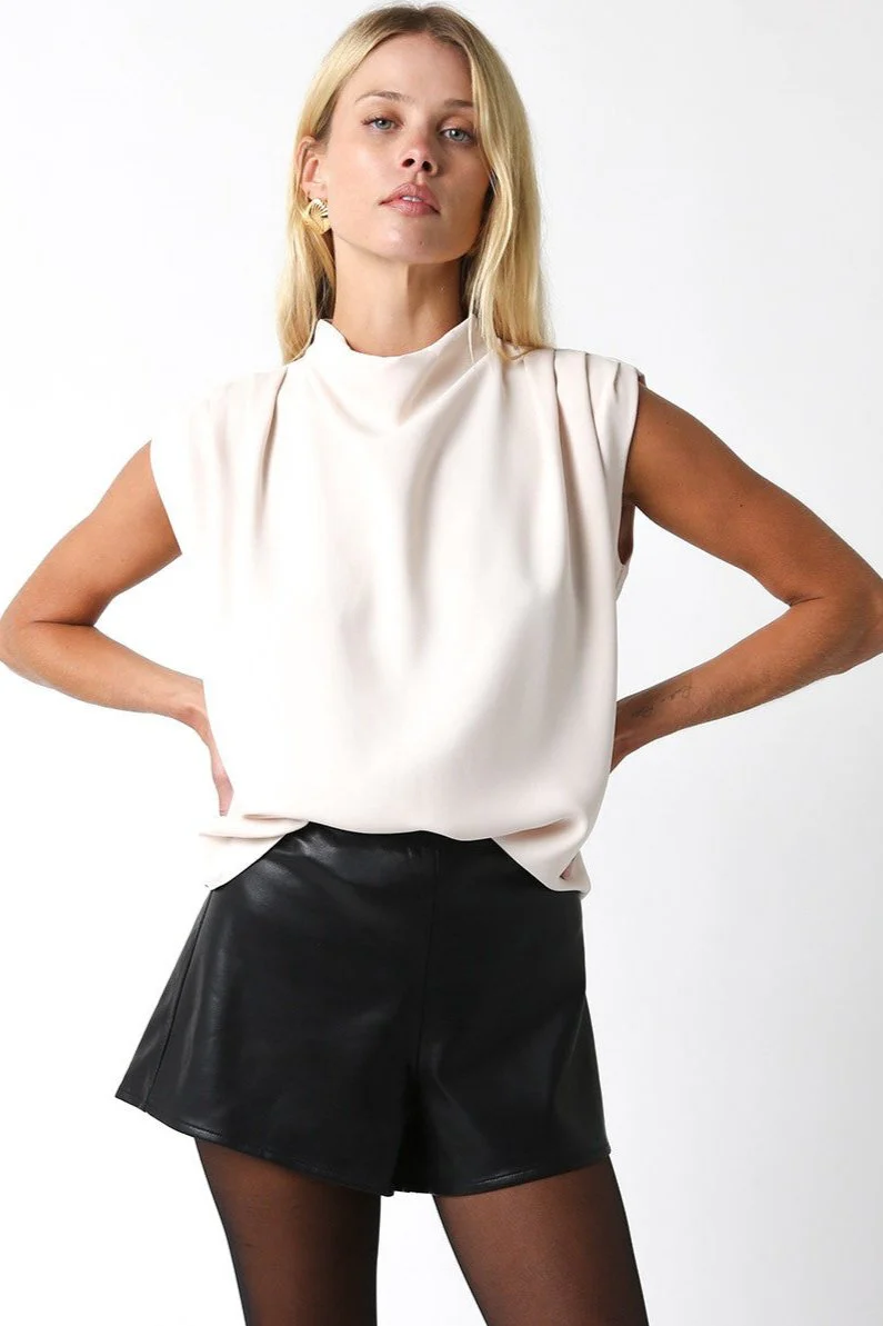 The Entrance Sleeveless Blouse in Ivory FINAL SALE