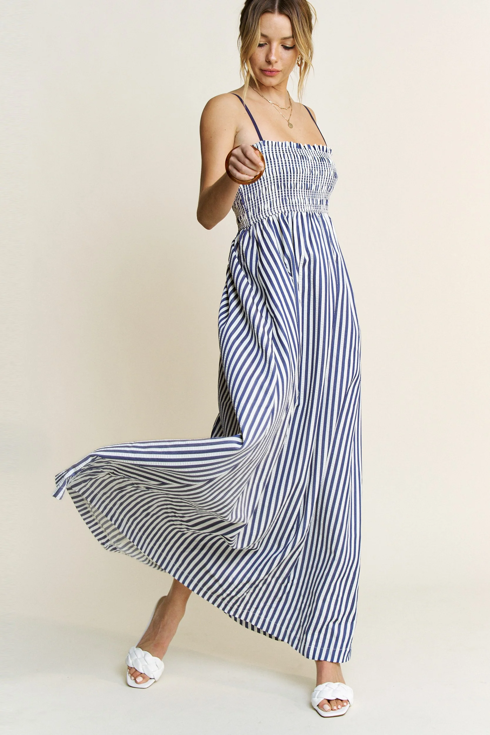 She's the One Striped Vertical Maxi
