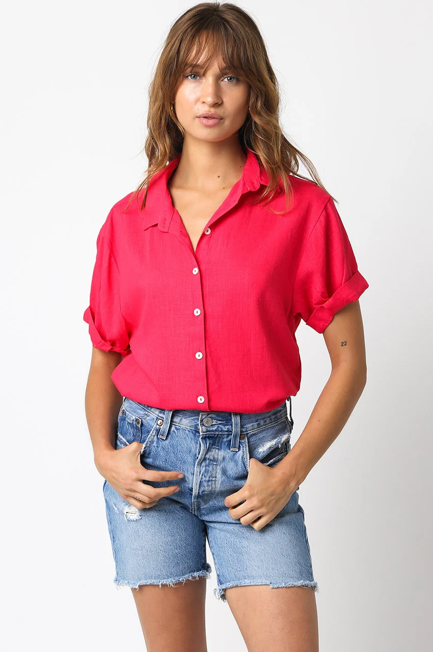 Boardwalk Button Down Short Sleeve Top