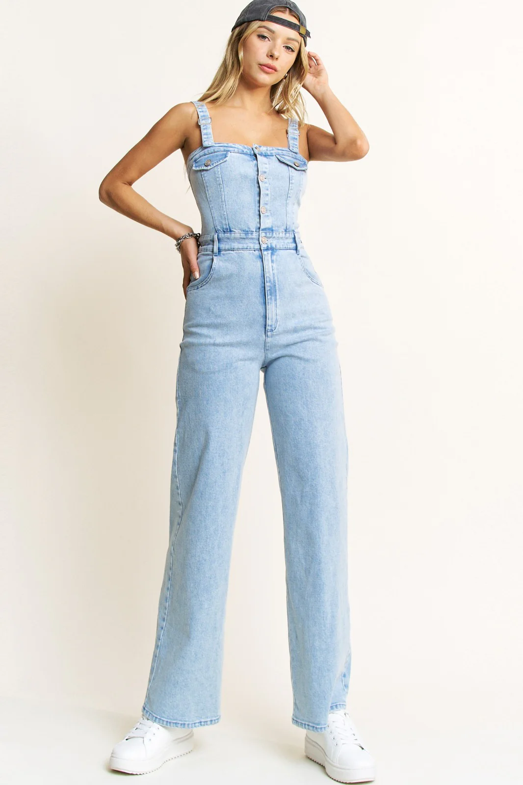 Perfect Match Denim Jumpsuit