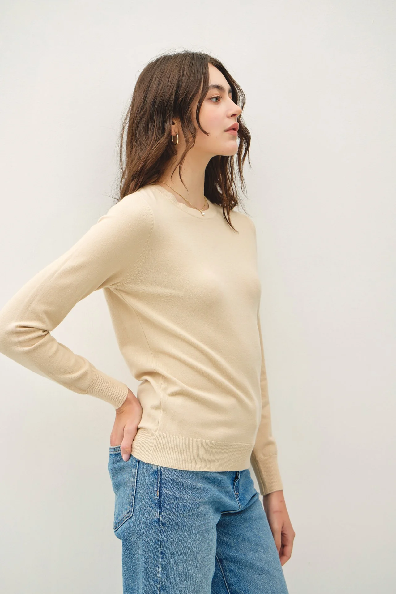 Adele Basic Crewneck Sweater