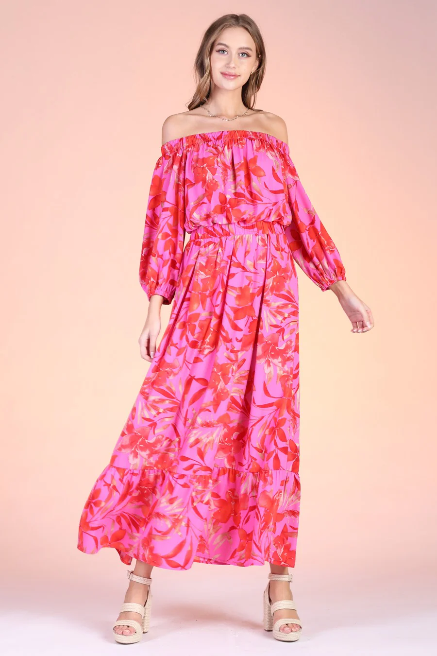 Summer Swing Two Piece Set Off Shoulder Top and Skirt FINAL SALE