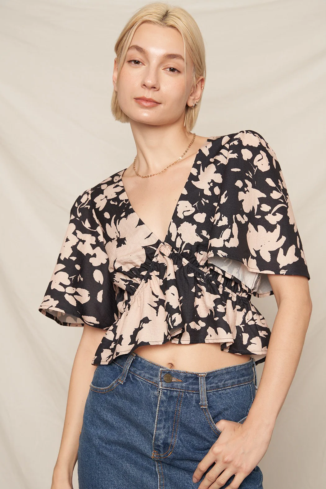 New Leaf Flutter Sleeve Top