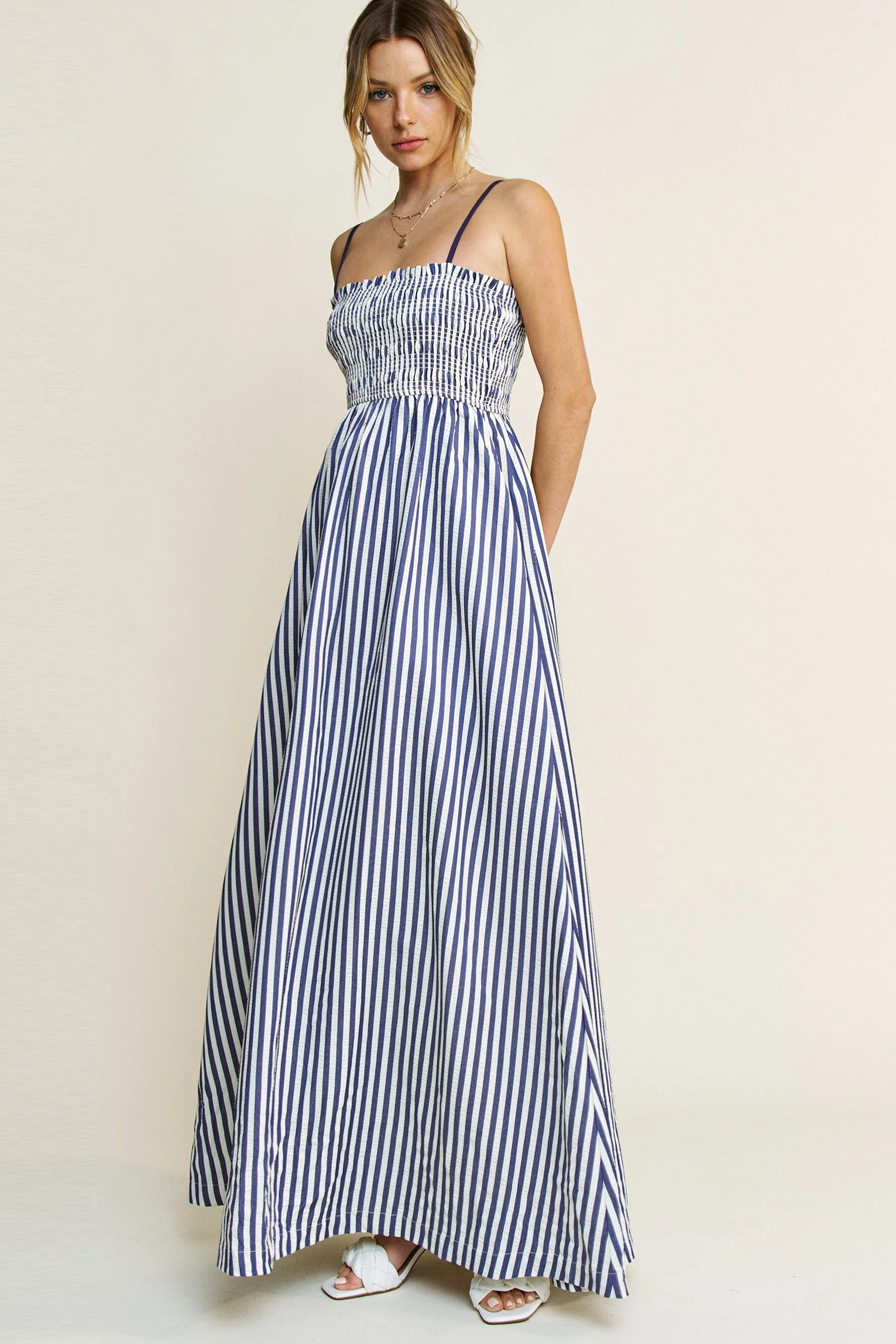 She's the One Striped Vertical Maxi