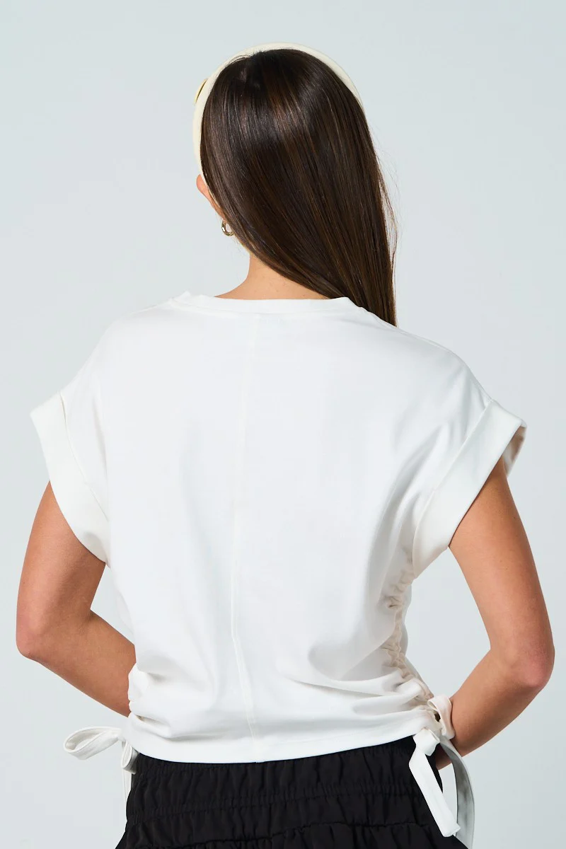 Rachel Tie Side Tee Top