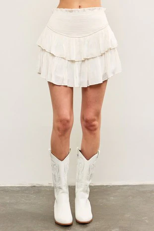 Smocking Skirt with Built in Short MORE COLORS