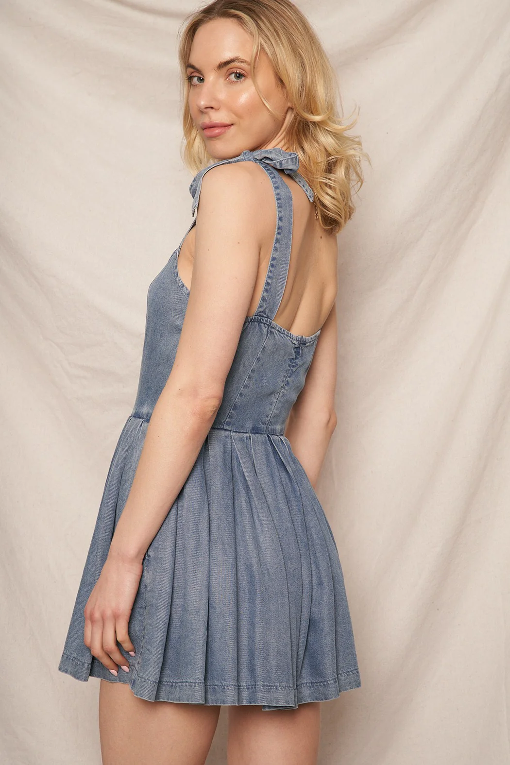 Just for Kicks Mini Ruffle Romper Dress