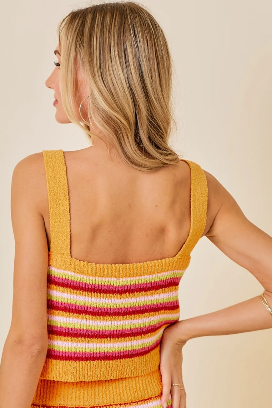 70s Stripe Sweater Tank FINAL SALE