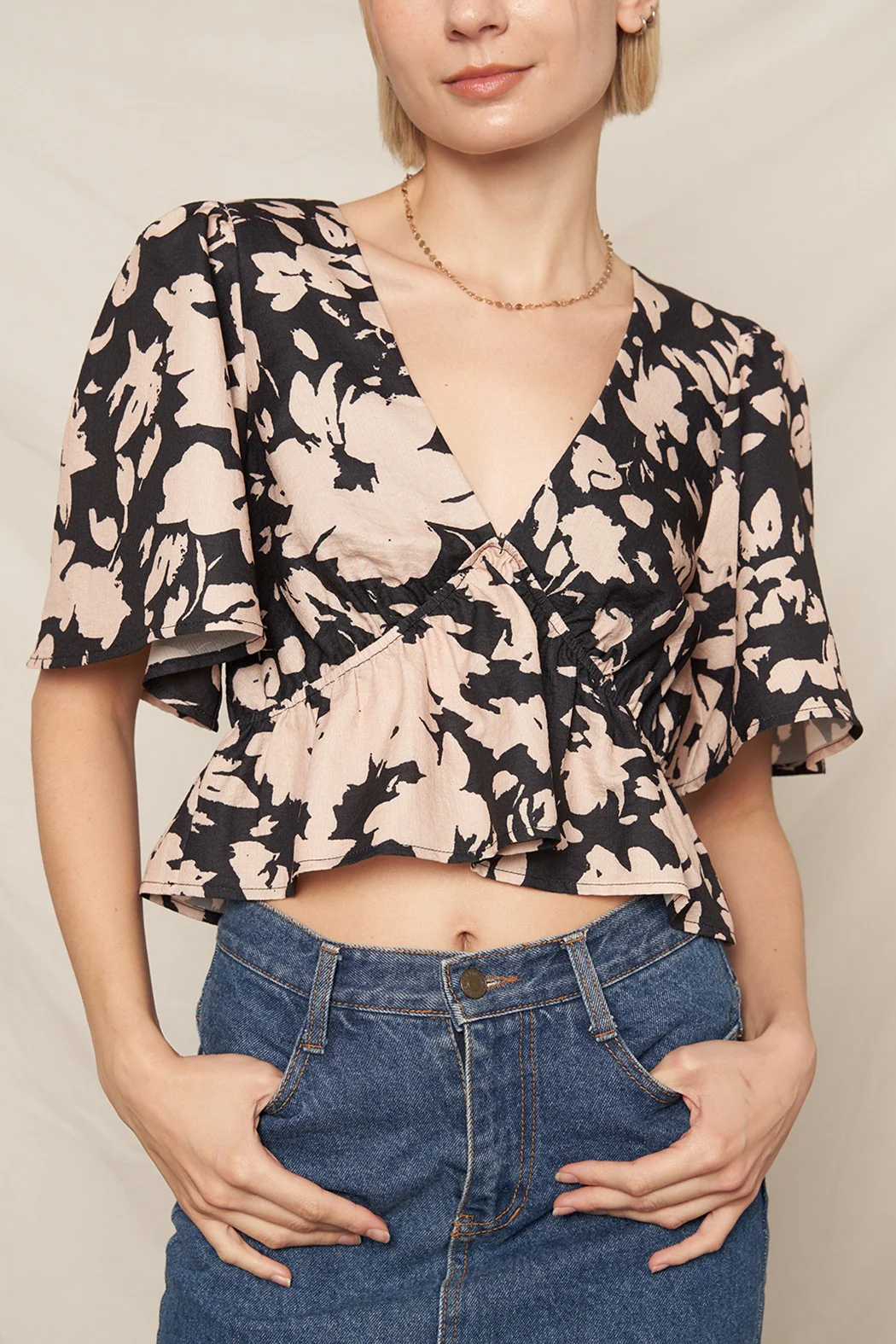 New Leaf Flutter Sleeve Top