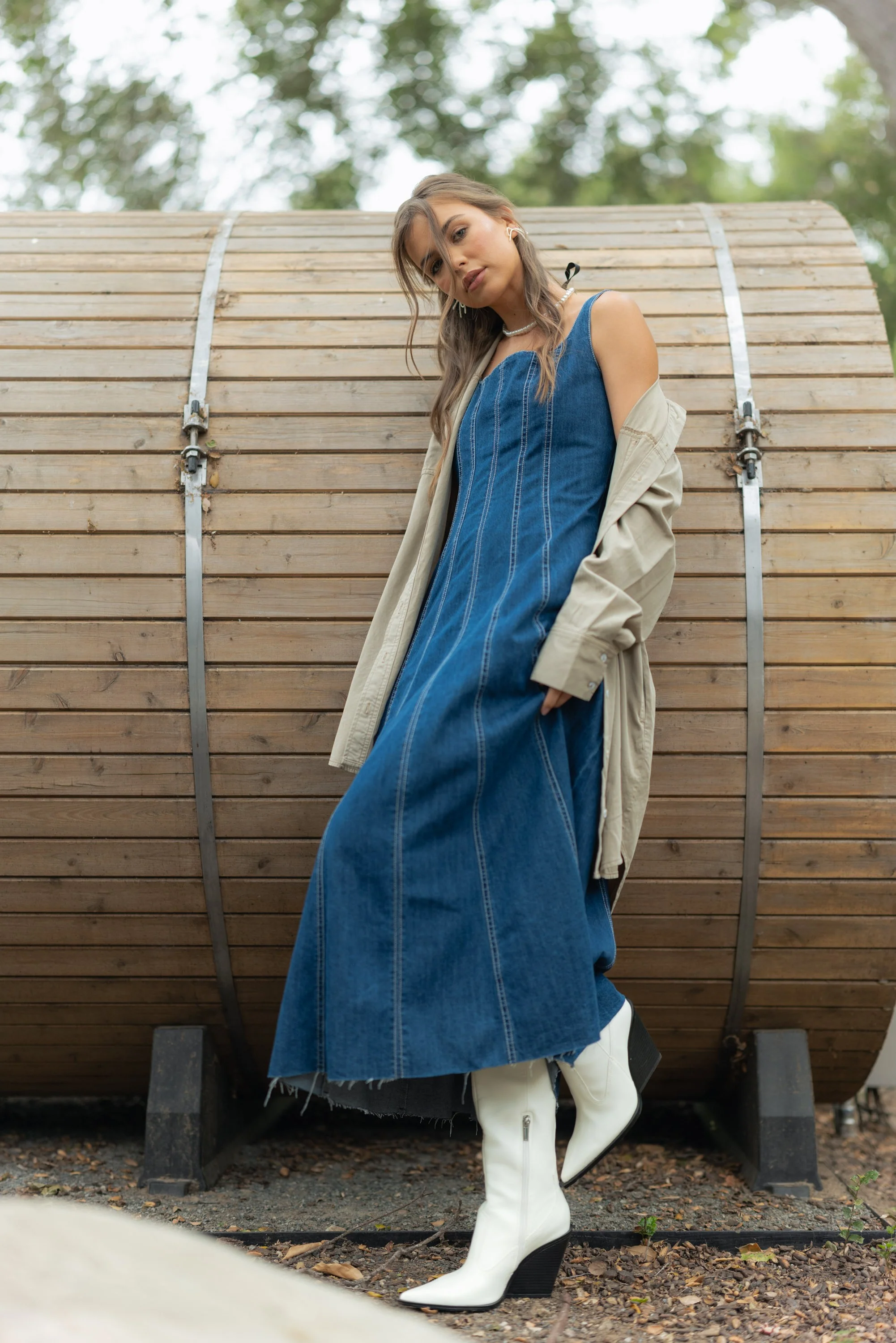 Genoa Paneled Denim Dress