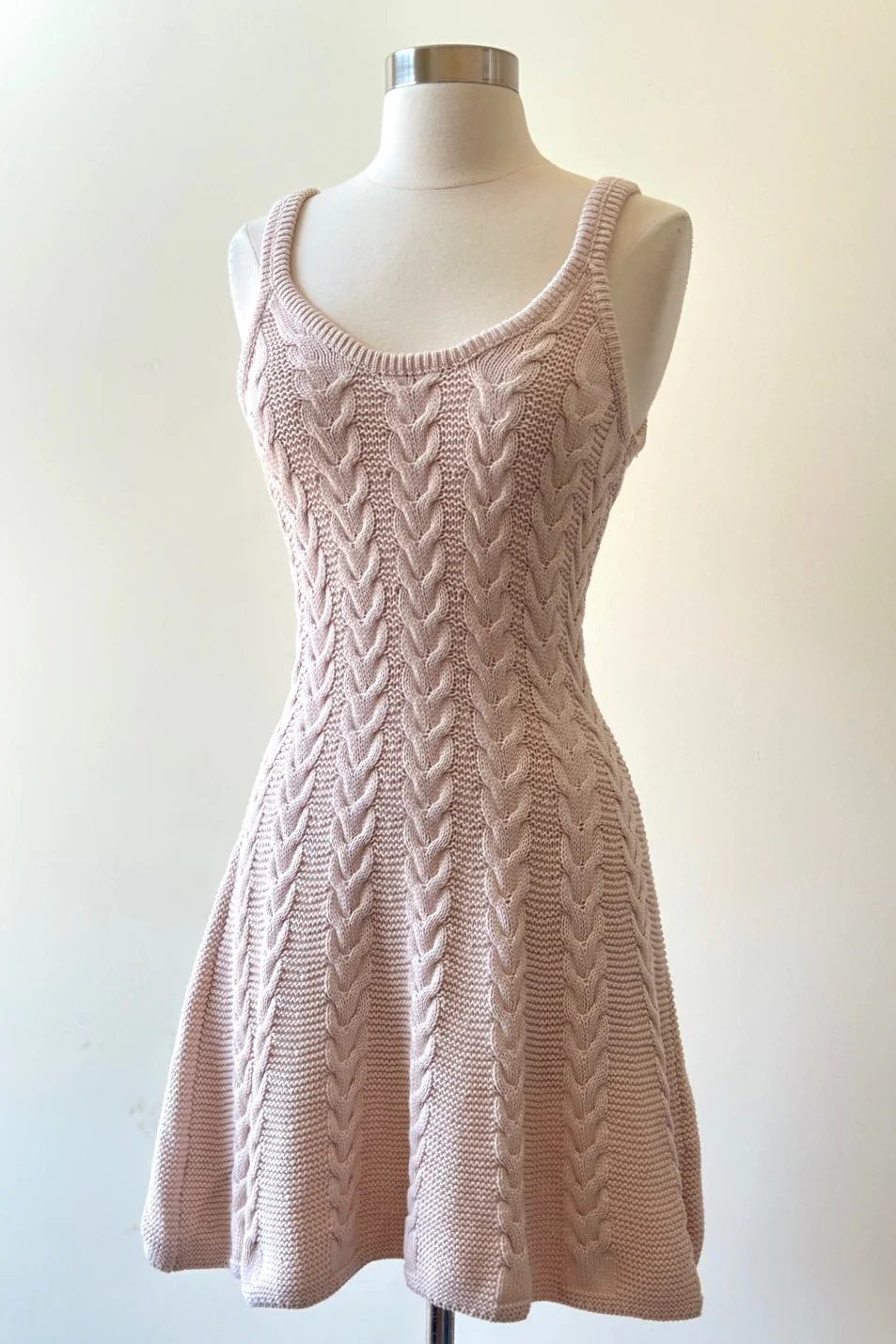 Spring Chunky Knit Sweater Dress