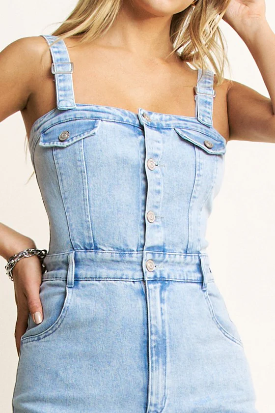 Perfect Match Denim Jumpsuit