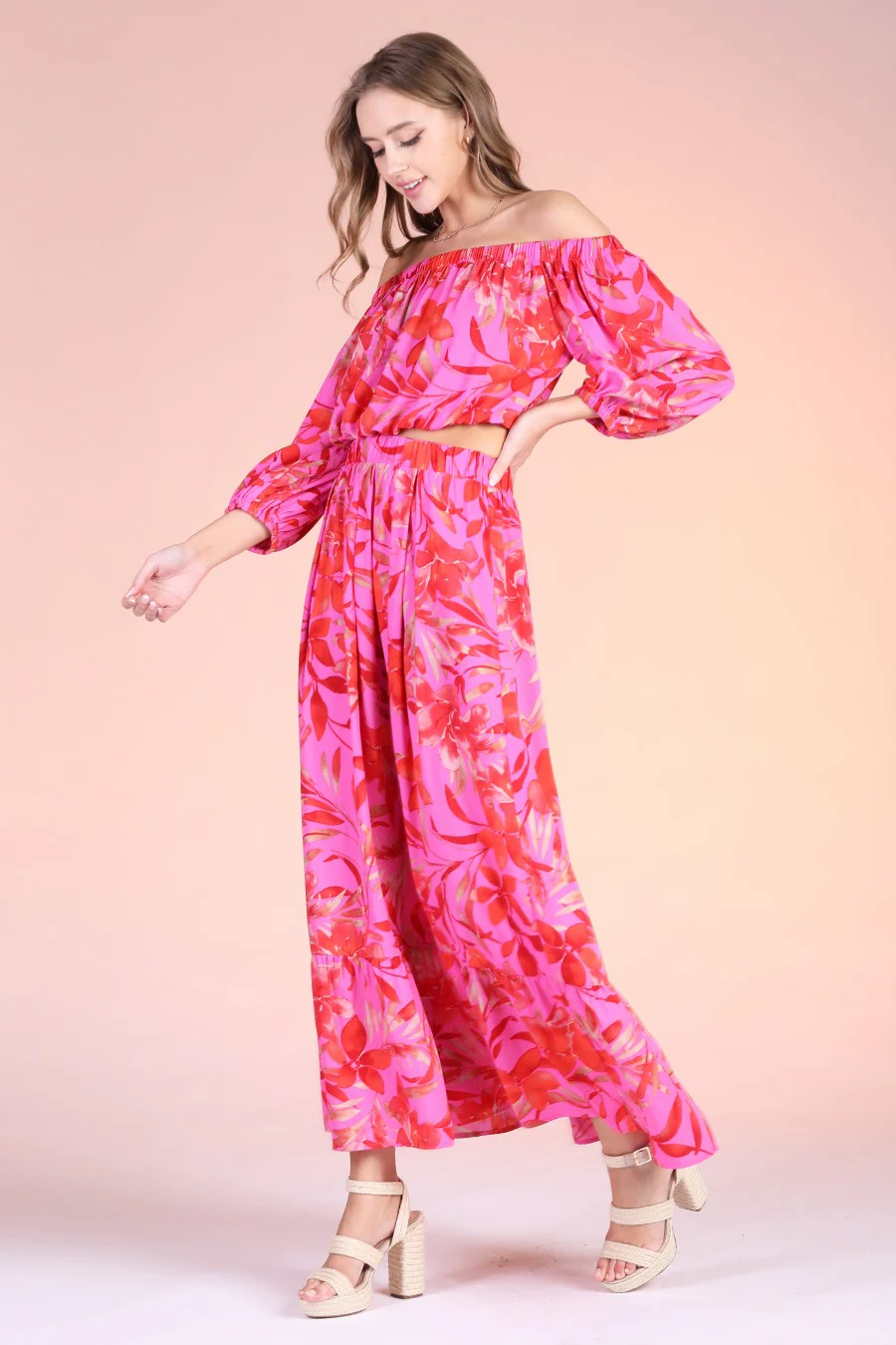 Summer Swing Two Piece Set Off Shoulder Top and Skirt FINAL SALE