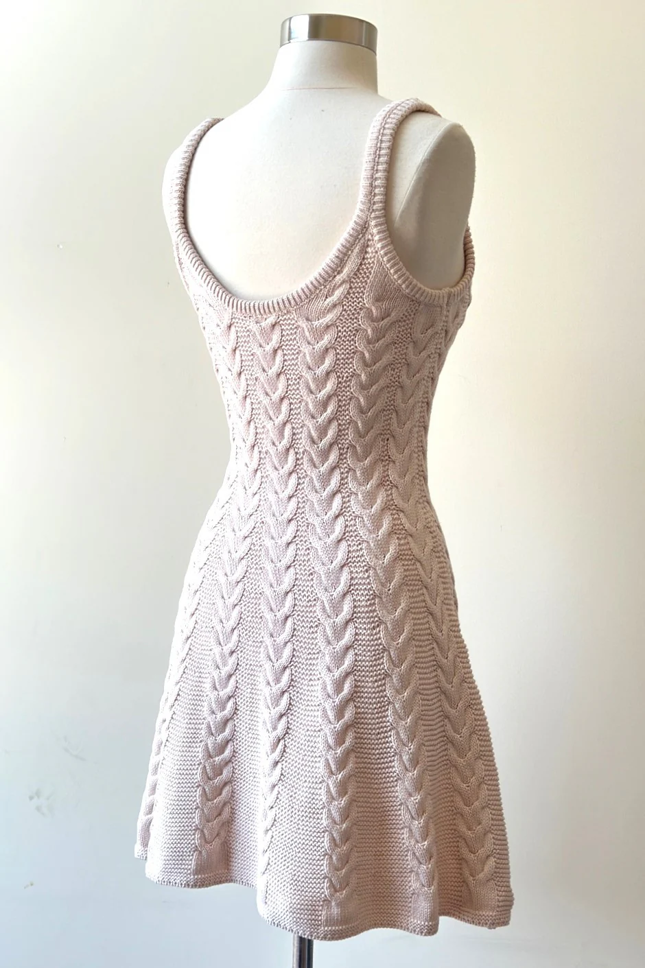 Spring Chunky Knit Sweater Dress
