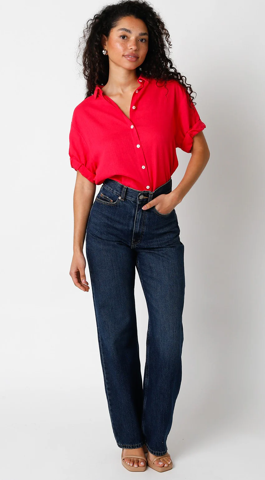 Boardwalk Button Down Short Sleeve Top