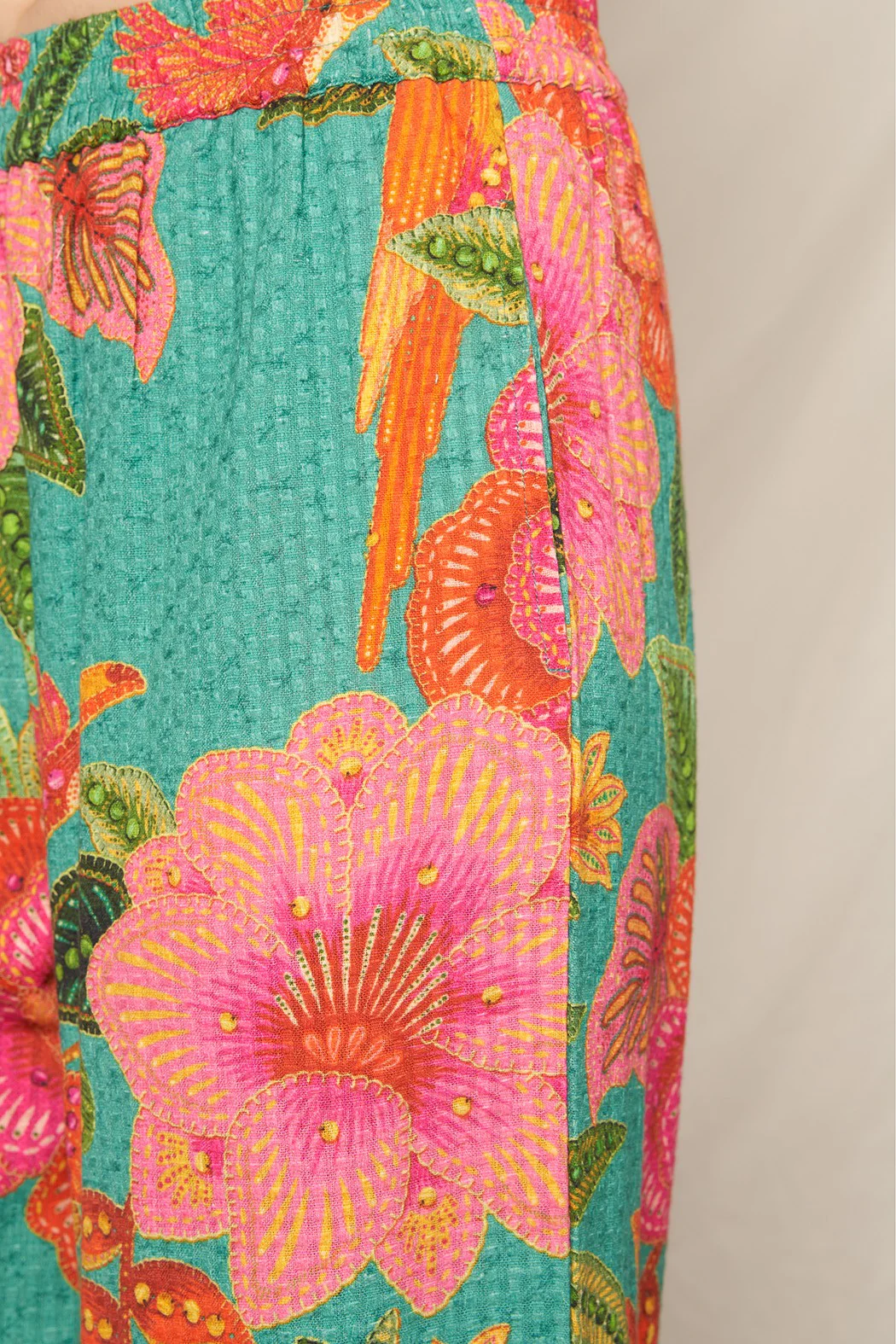 Rio Tropical Print Wide Leg Beach Pant