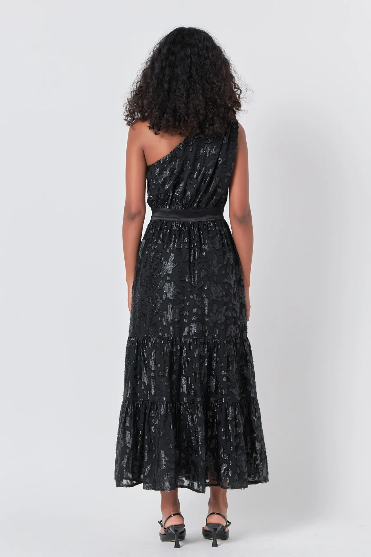 Adrianna One Shoulder Chiffon Maxi Dress FINAL SALE